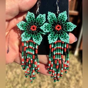 Handcrafted Beaded Floral Earrings